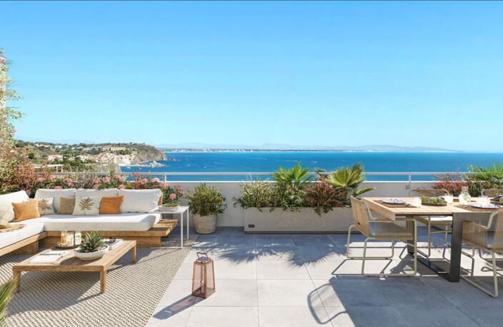 À VENDRE PORT-VENDRES — DANS RÉSIDENCE INTIMISTE NEUVE --  APPARTEMENT TYPE 3 AVEC GARAGE - PARKING PRIVATIF ET TERRASSE DE 18 M2. PROGRAMME ÉLIGIBLE AU DISPOSITIF JEANBRUN — photo 2