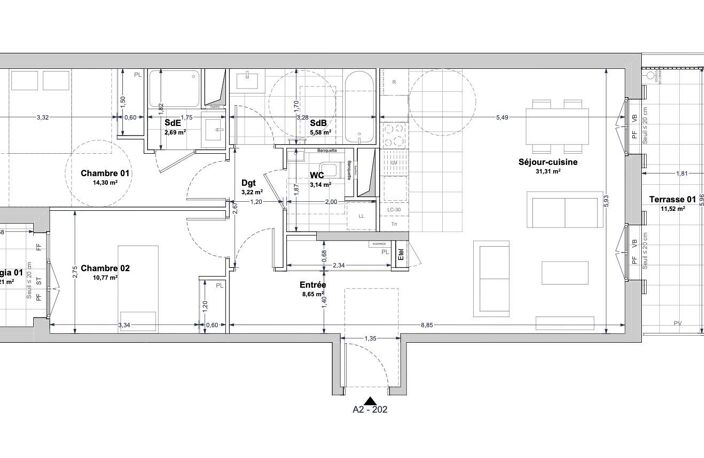 Vente Appartement 3 pièces — photo 2