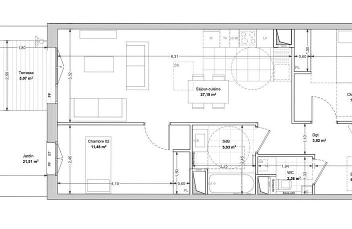 Vente Appartement 3 pièces — photo 2