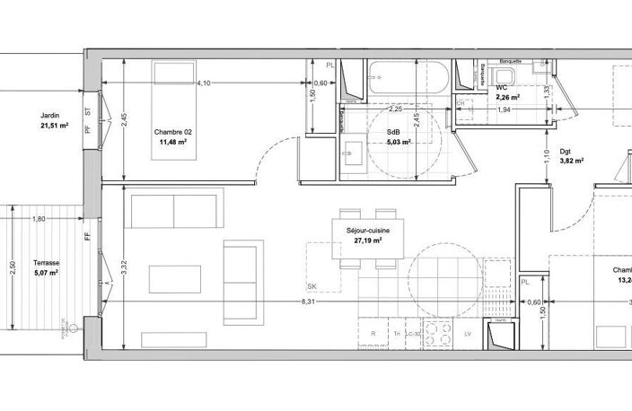 Vente Appartement 3 pièces — photo 2