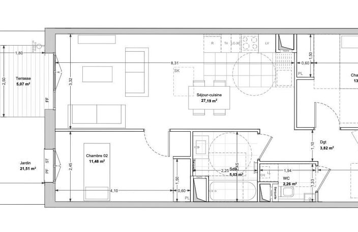 Vente Appartement 3 pièces — photo 2