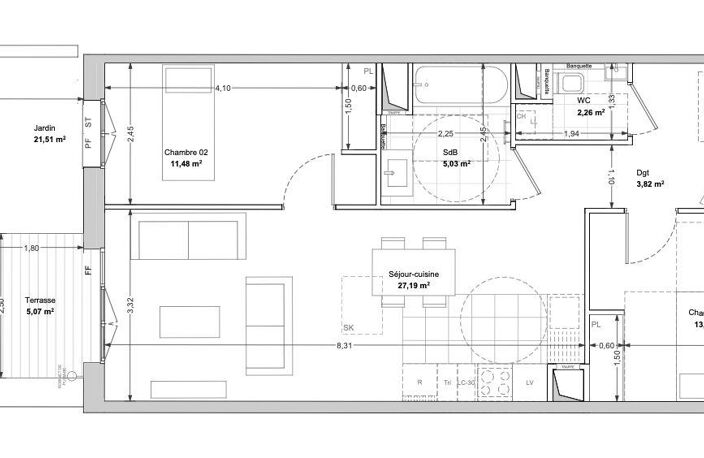 Vente Appartement 3 pièces — photo 2