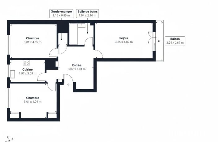 Dernier étage avec balcon plein sud ! Appartement 3 pièces de 64 m² avec parking et cave - Boulevard Chanzy, Montreuil — photo 3