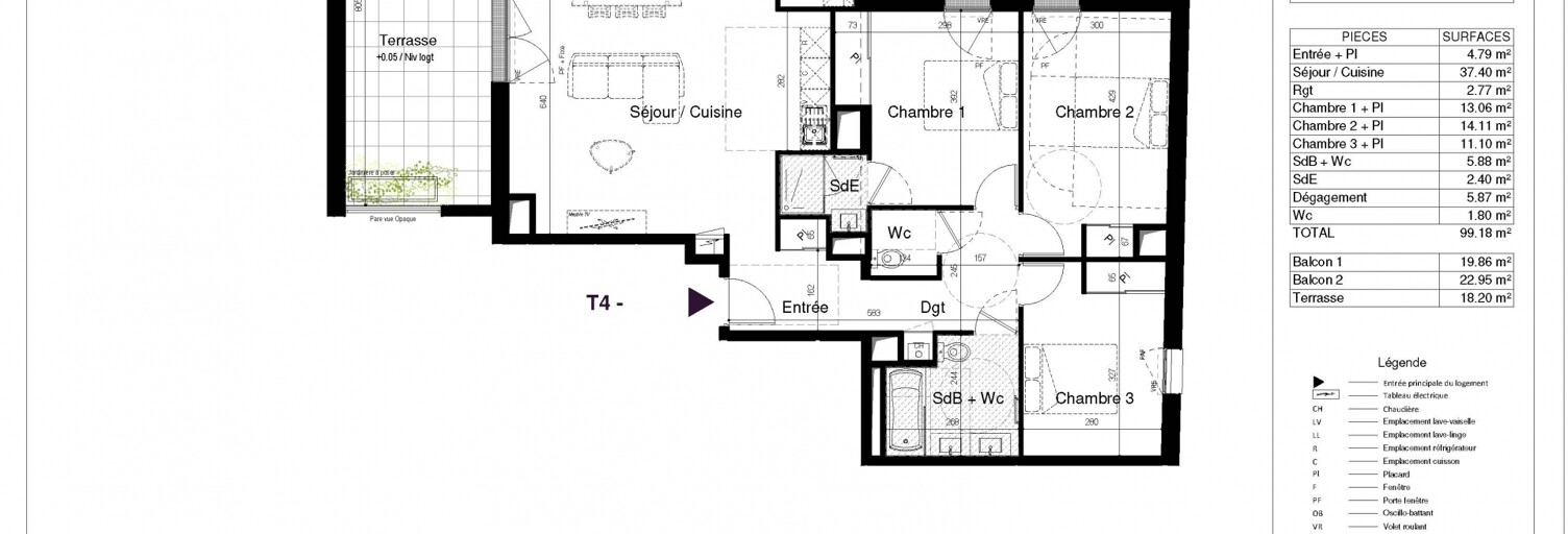 Appartement 4 Pièces 99 m² à vendre à La Rochelle (17000)