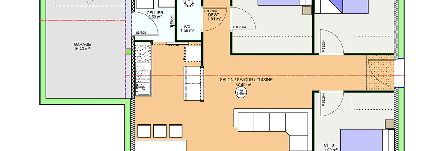 Maison 80 m² à construire Gimeaux (63200)