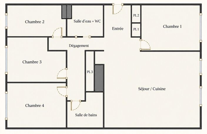 GAMBETTA APPARTEMENT FAMILIAL DE 97 M² VUE DÉGAGÉE — photo 5