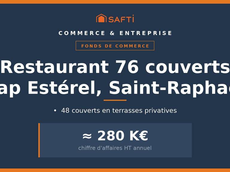 Restaurant Cap Estérel, CA de l'ordre de 280 K€ — photo 1