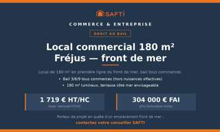 Commerce 3 Pièces 180 m² à vendre à Fréjus (83600)