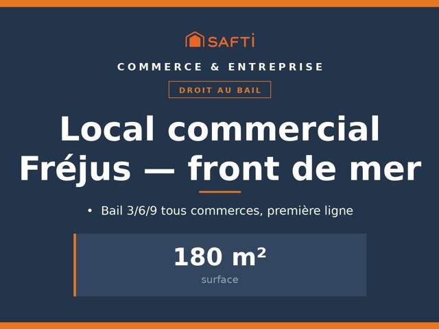 Droit au bail 180 m², front de mer Fréjus — photo du bien
