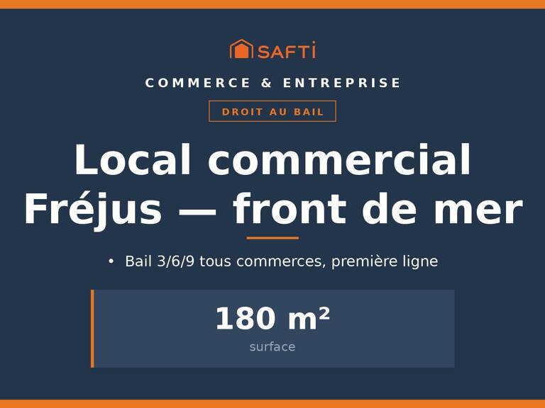 Droit au bail 180 m², front de mer Fréjus — photo 1
