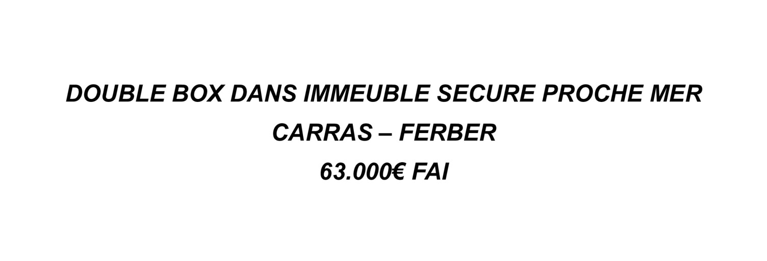 Garage   m² à vendre à Nice (06200)