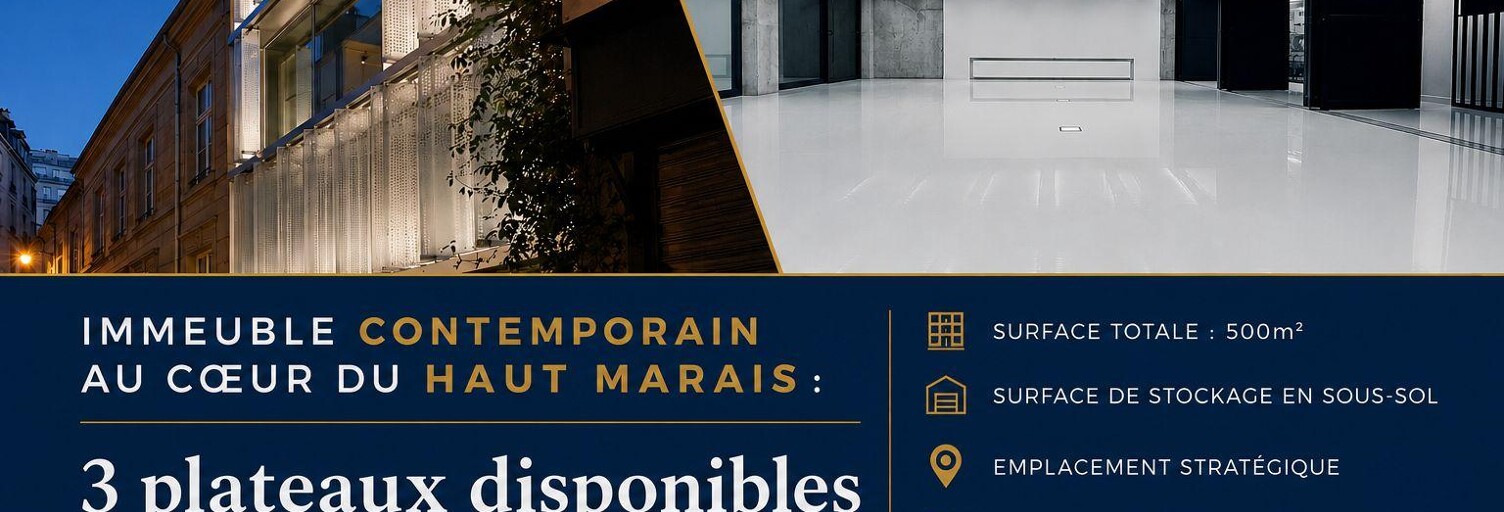 Commerce  500 m² à louer à Paris 3 (75003)