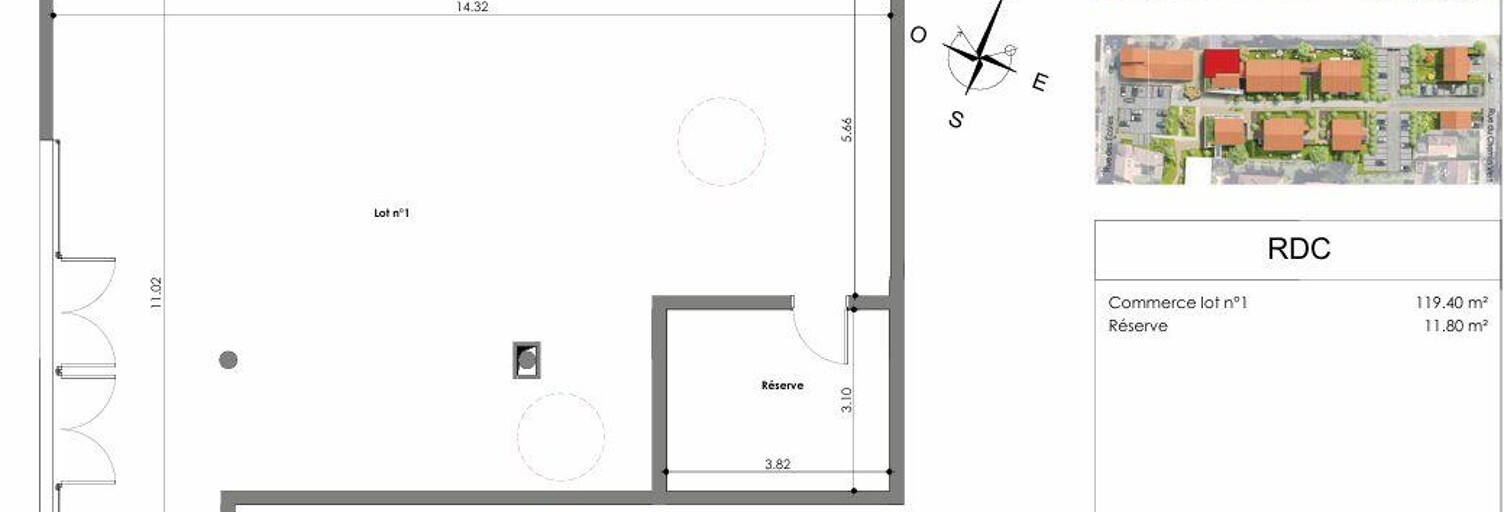 Commerce  131 m² à vendre à La Jarrie (17220)