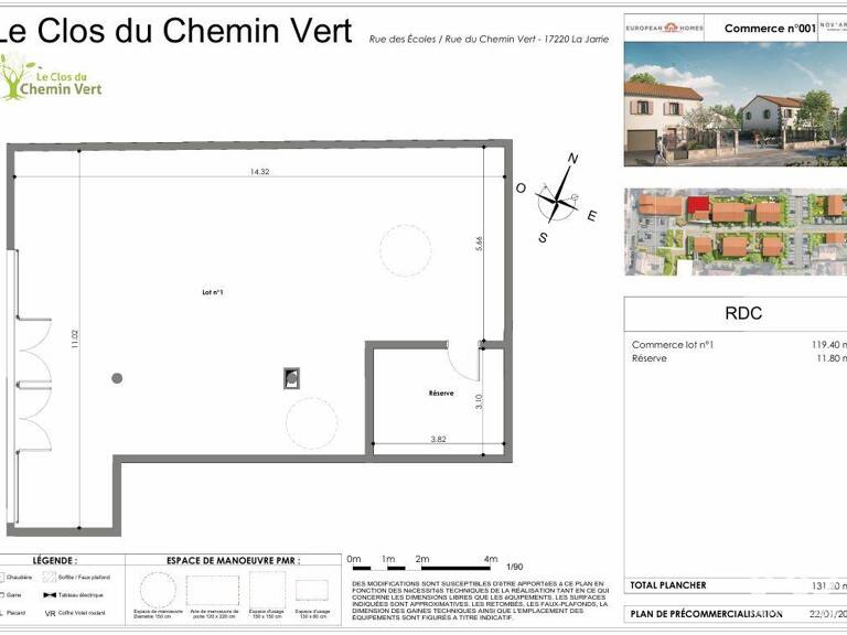 Vente Murs commerciaux 131 m&sup2; — photo 1