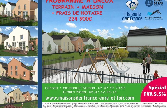 Terrain à bâtir de 500 m² à ROINVILLE (28) — photo 2