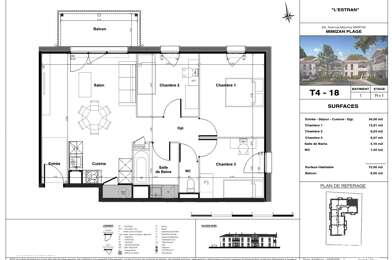 Appartement 4 pièces 296000 €