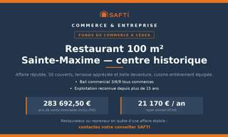 Commerce  100 m² à vendre à Sainte-Maxime (83120)