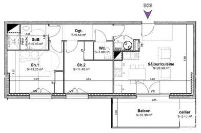 Appartement 3 pièces 269000 €