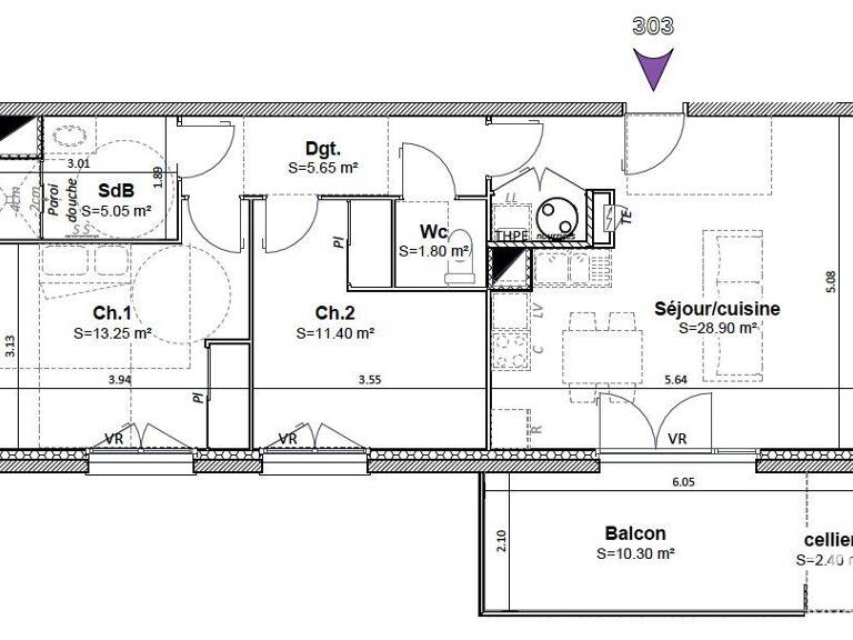 Vente Appartement 3 pièces — photo 1