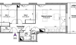 Appartement 3 Pièces 65 m² à vendre à Goncelin (38570)