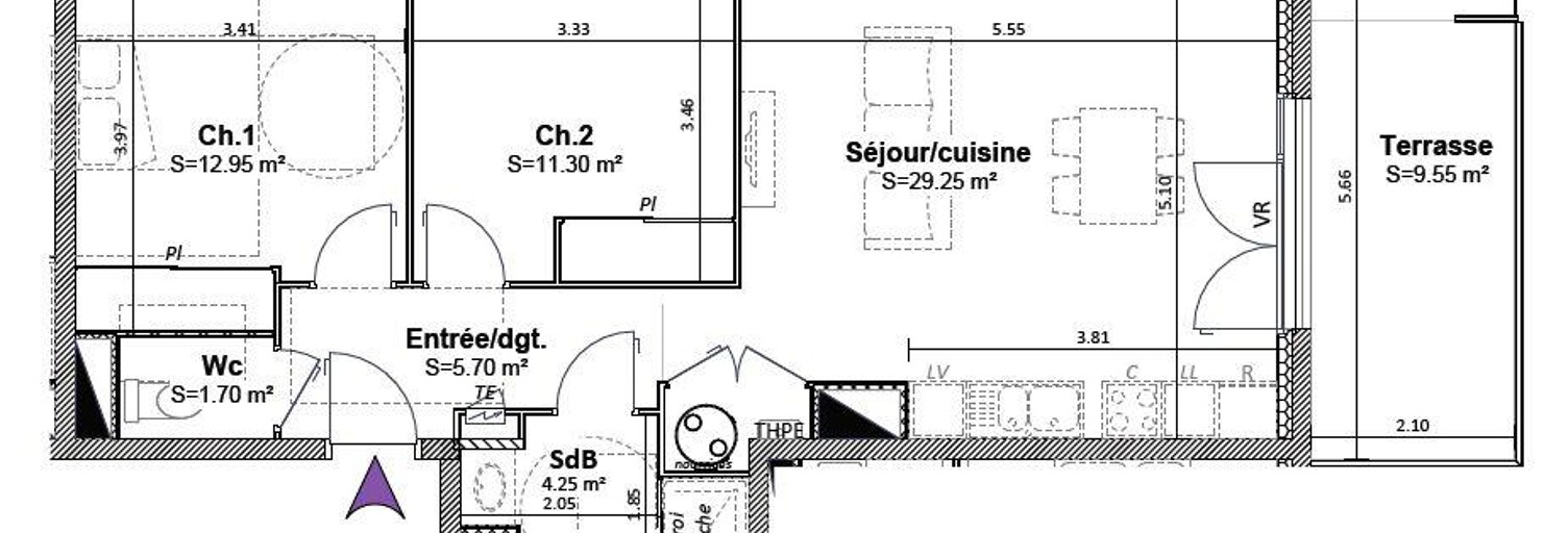 Appartement 3 Pièces 65 m² à vendre à Goncelin (38570)