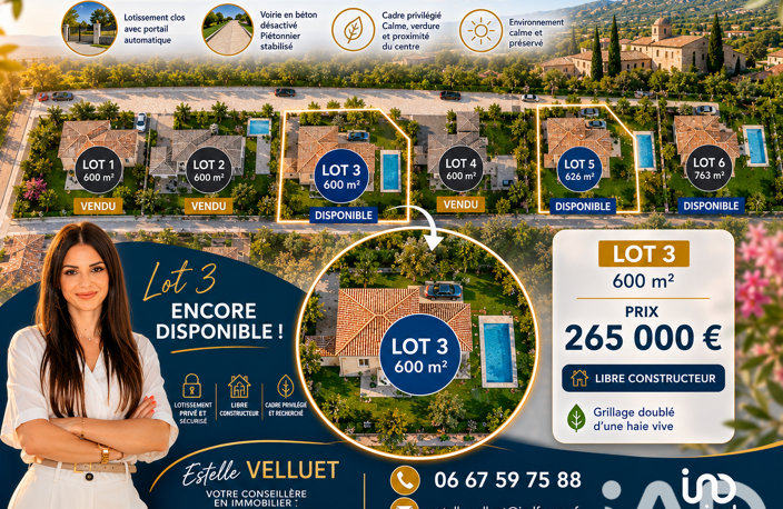 Vente Terrain à bâtir 600 m&sup2; — photo 3