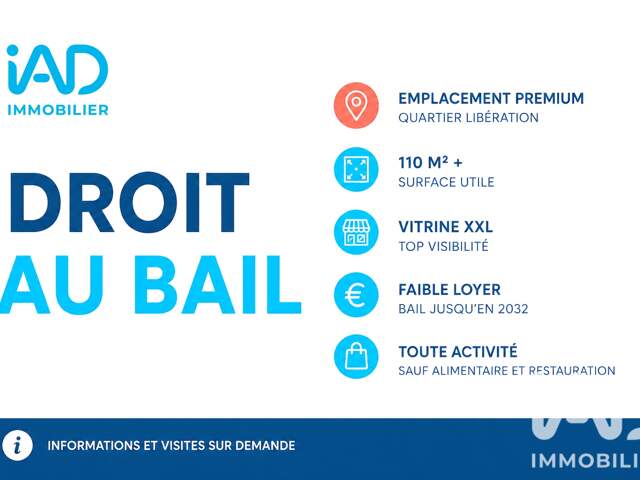 Vente Local commercial 109 m&sup2; — photo du bien