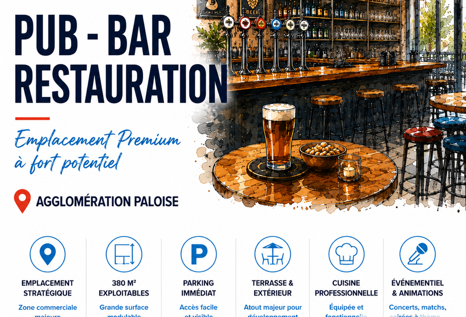 Vente Bar, Brasserie, Tabac 380 m&sup2; — photo 1