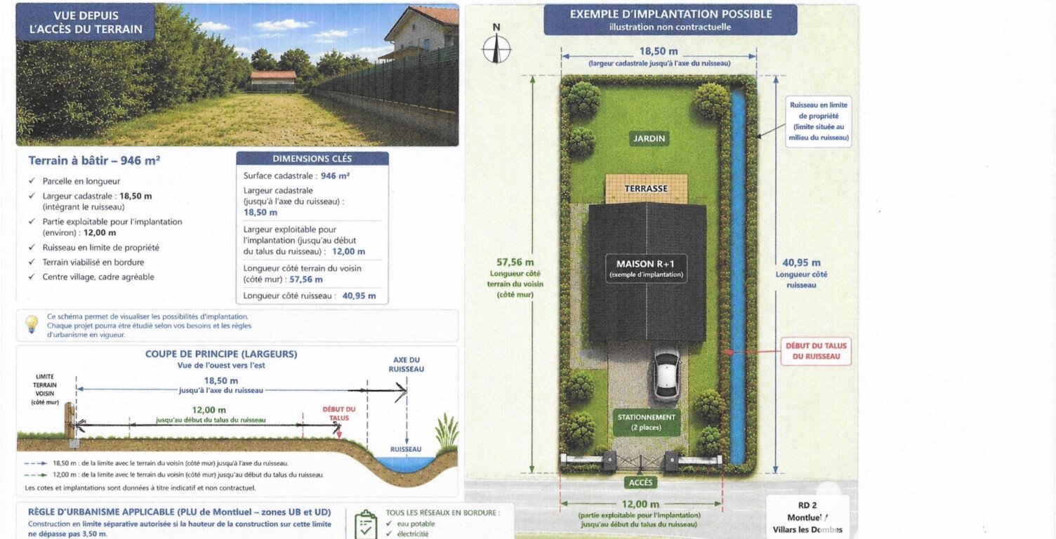 Vente Terrain 946 m&sup2; — photo 1