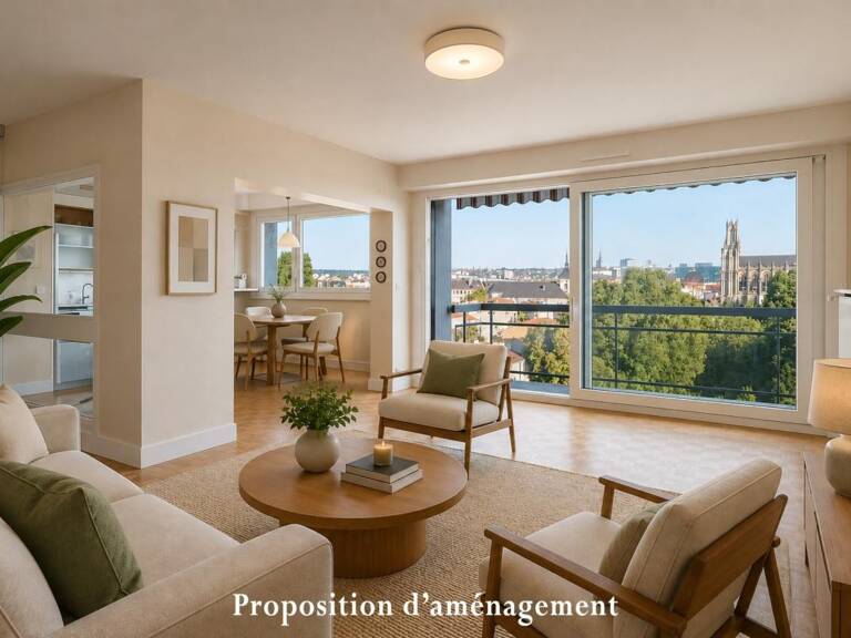 Nancy – Appartement traversant 110 m² – 3 chambres – Dernier étage avec ascenseur — photo 1