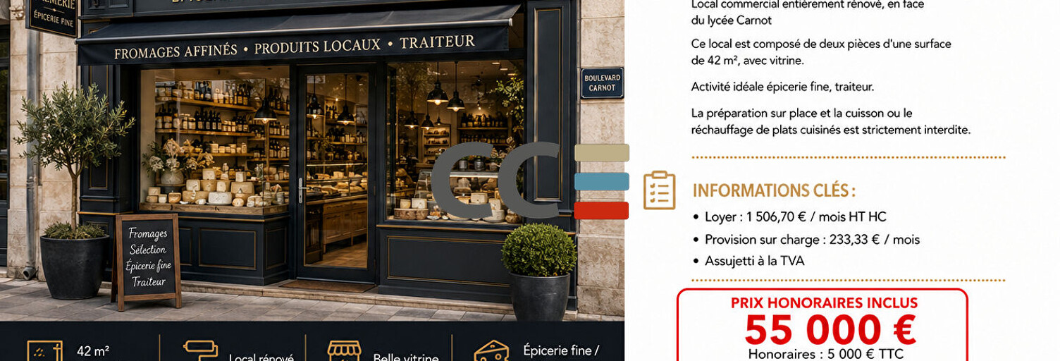 Commerce  42 m² à vendre à Cannes (06400)