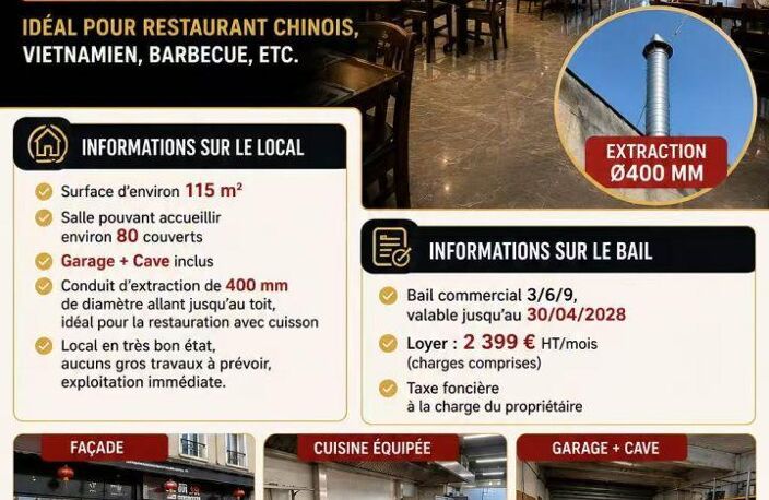 Vente Restaurant 115 m&sup2; — photo 2