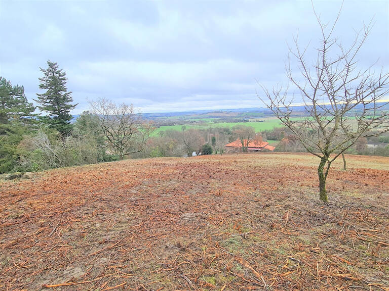 Giroussens  Rare Beau terrain de 1051 m2 en pente avec vue imprenable sur toute la vallée — photo 1