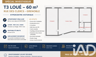 Appartement 3 Pièces 60 m² à vendre à Grenoble (38000)
