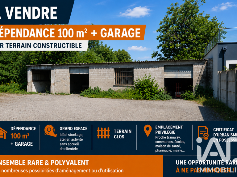 Vente Garage 120 m&sup2; — photo 1