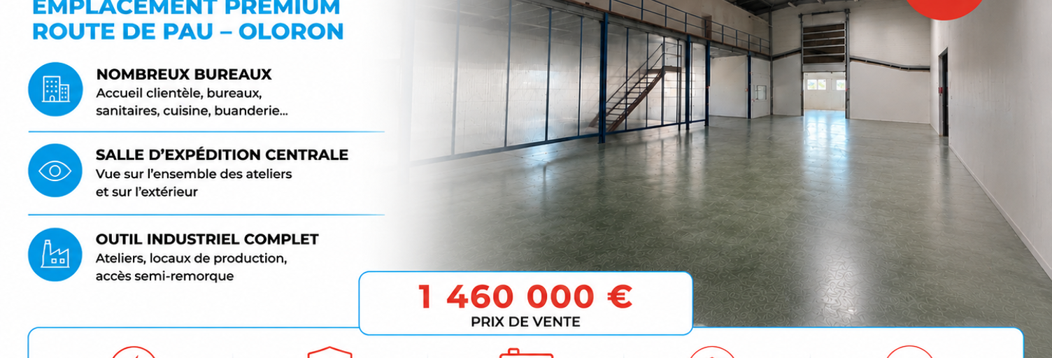 Commerce  1337 m² à vendre à Oloron-Sainte-Marie (64400)