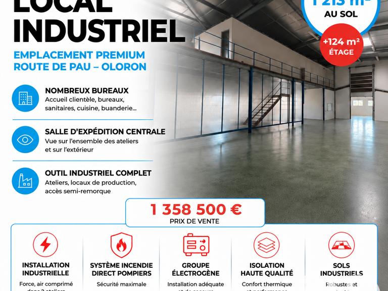 Vente Boutique/Local commercial 1 337 m&sup2; — photo 1