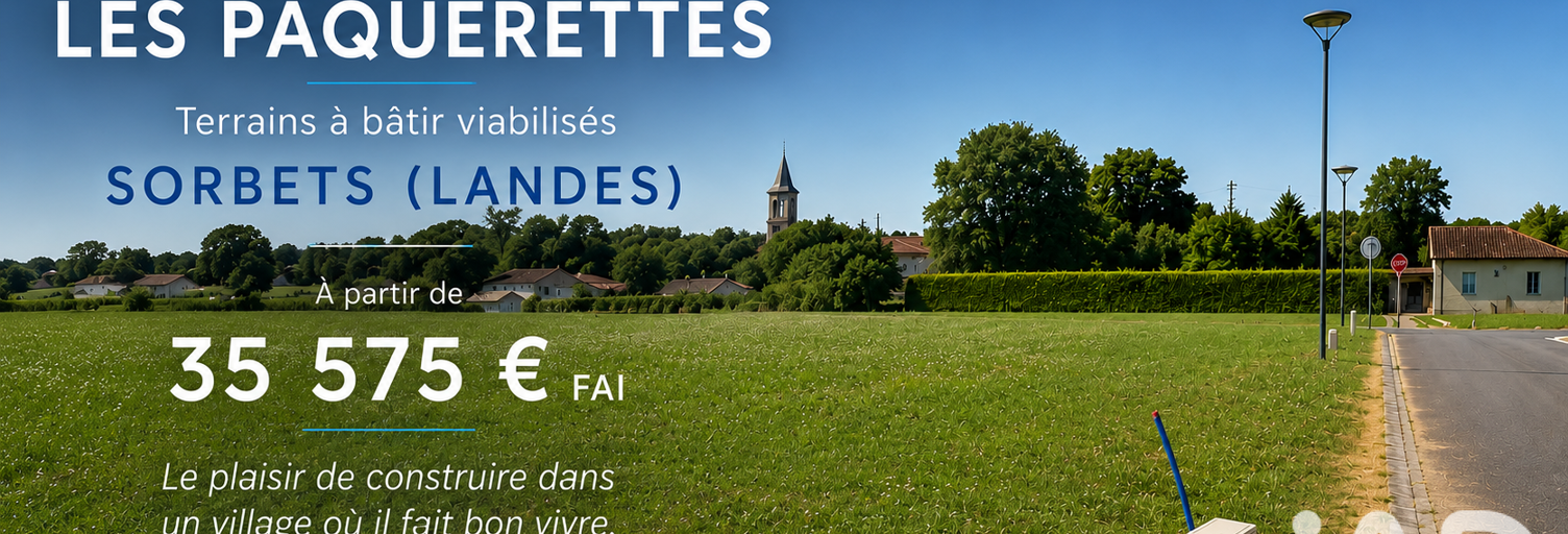 Terrain  735 m² à vendre à Sorbets (40320)