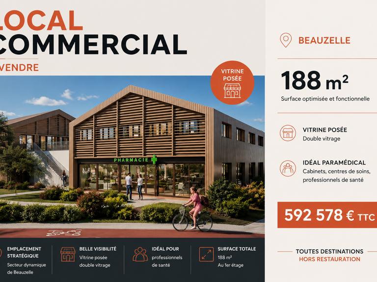 Local commercial de 188 m2 à Beauzelle — photo 1