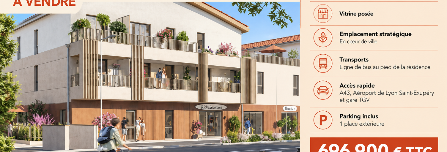 Commerce 1 Pièce 180 m² à vendre à Saint-Bonnet-de-Mure (69720)