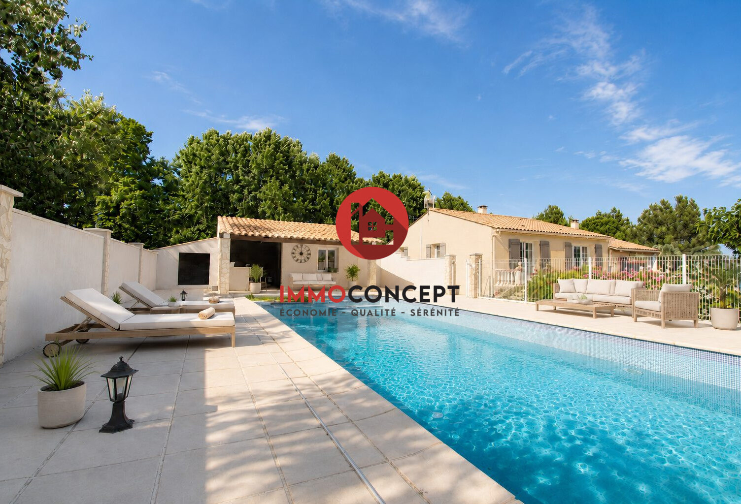 Pujaut  Belle villa familiale avec piscine, vaste terrain arb — photo 1