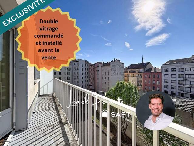 Villeurbanne limite Bellecombe, T5 avec balcons et vue — photo du bien