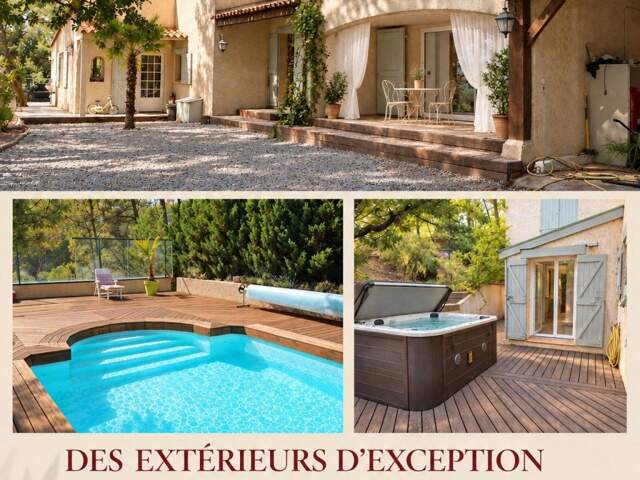 Maison d'architecte avec piscine à débordement au cœur de la pinède à Pierrevert — photo du bien