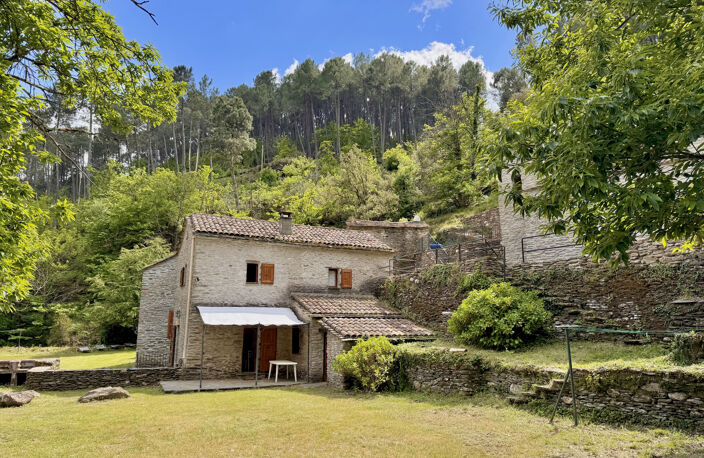 Propriété / Gîtes en Cévennes : Hameau complet sur 22 hectares avec piscine, rivière et dépendances — photo 5
