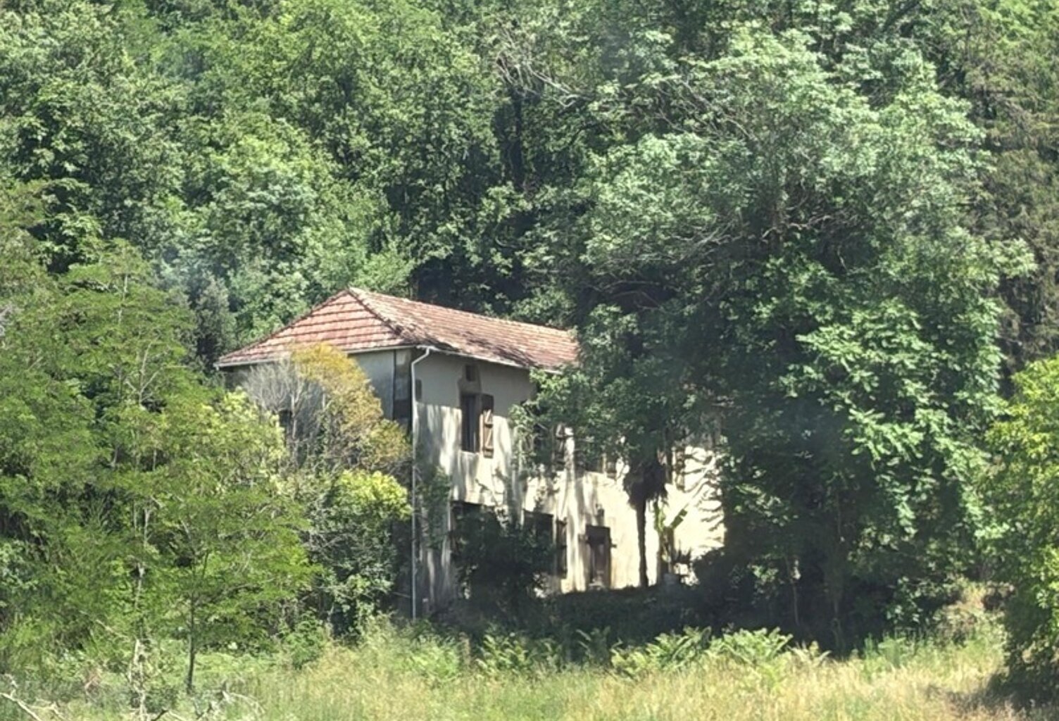 MARCIAC(32): cachée, au bout d'un chemin privé, PROPRIETE sur 2ha, anciens Bains avec sa source encore présente, dépendance, authenticité assurée ! — photo 1