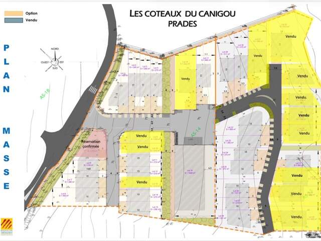 Dpt Pyrénées Orientales (66), à vendre PRADES Terrain constructible 269 m², 3 faces, libre constructeur — photo du bien