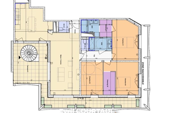 Montpellier, Dpt Hérault (34), Exceptionnel T4 de 120,81 m² en dernier étage – Terrasse & Solarium 118,47 m² — photo 2