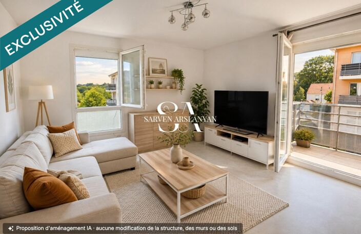 Lumineux 3 pièces de 62 m², balcon, double parking, bus direct vers le RER A — photo 2