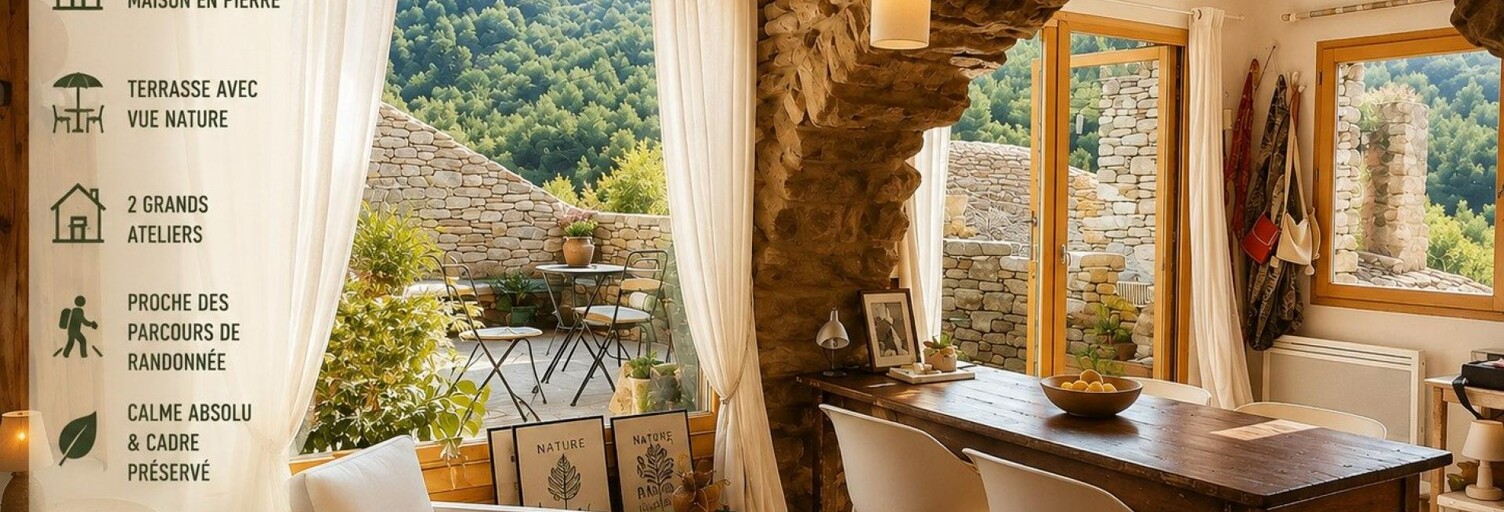 Maison 3 Pièces 53 m² à vendre à Saumane-de-Vaucluse (84800)