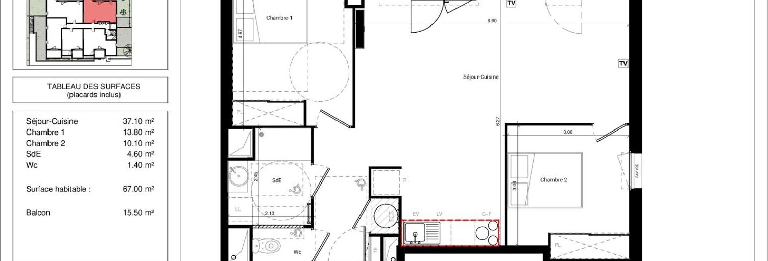 Appartement 3 Pièces 67 m² à vendre à Vias (34450)